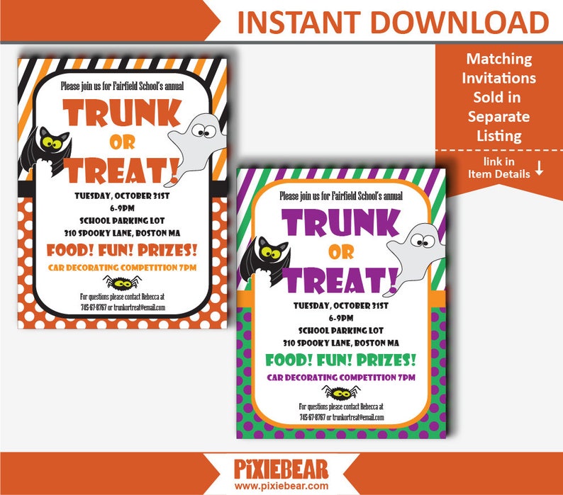 Trunk Or Treat Flyer Template