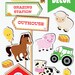 Farm Cutouts Printable Farm Birthday Decoration, Farm Party Signs and ...