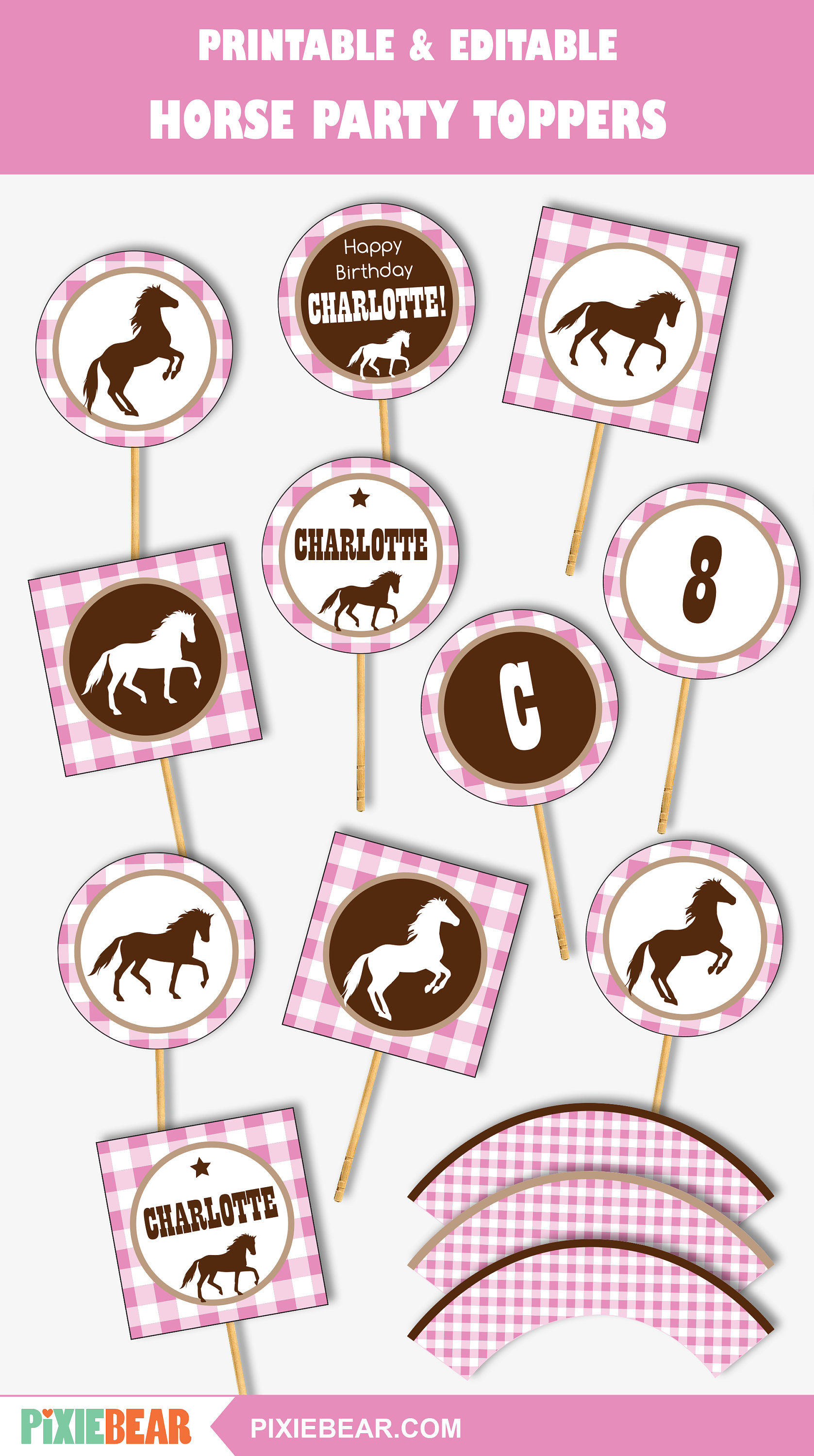 Horse Party Decorations Printable Horse Birthday Pony Party | Etsy