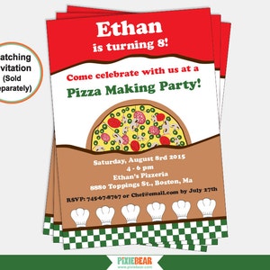 Pizza Cupcake Toppers Printable Pizza Party Toppers and Wrappers, Pizza ...