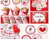 Valentine's Day Party Printables - Valentine Party - Valentines Day Decor - Personalized Valentine Party (Instant Download)