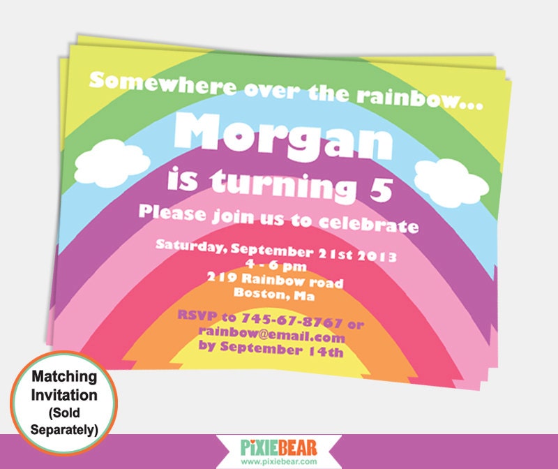 Rainbow Party Rainbow Birthday Rainbow Party Printables | Etsy