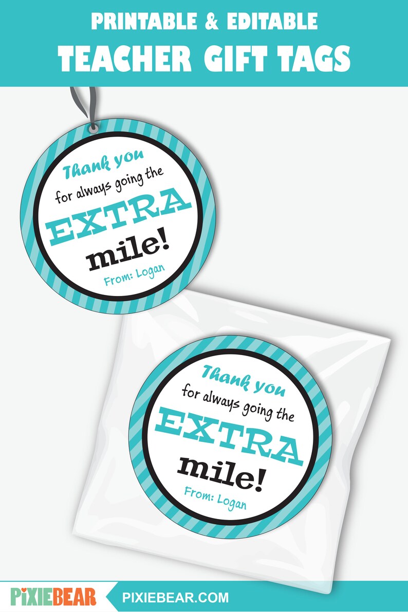 Printable Teacher Appreciation Gum Tag Extra Teacher - Etsy