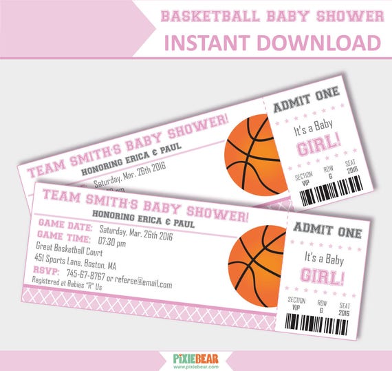 sports ticket baby shower invitations