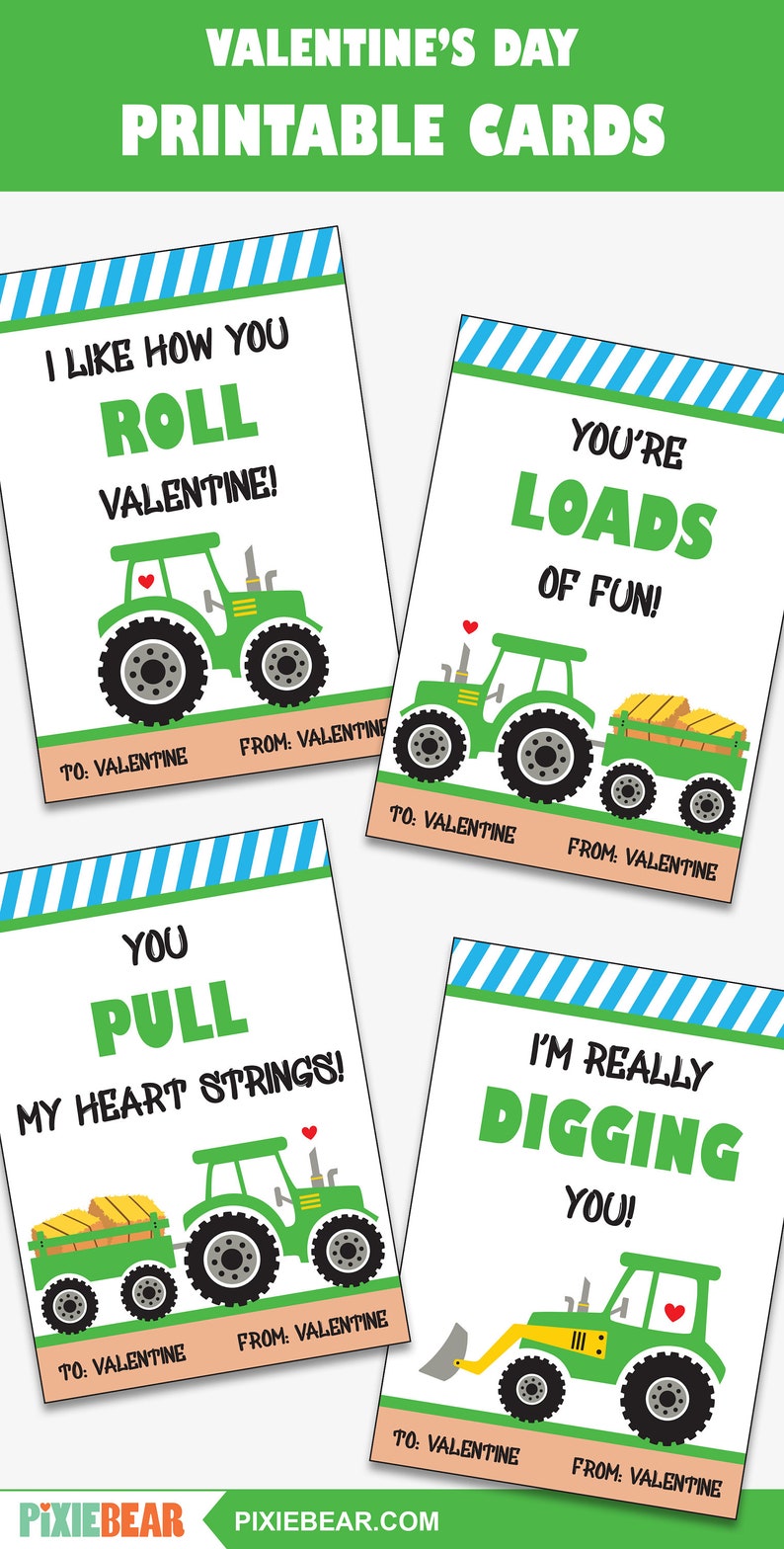 tractor-valentine-cards-for-kids-printable-valentine-s-etsy