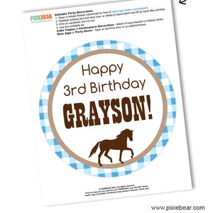 Horse Cupcake Toppers Printable Horse Party Toppers and - Etsy