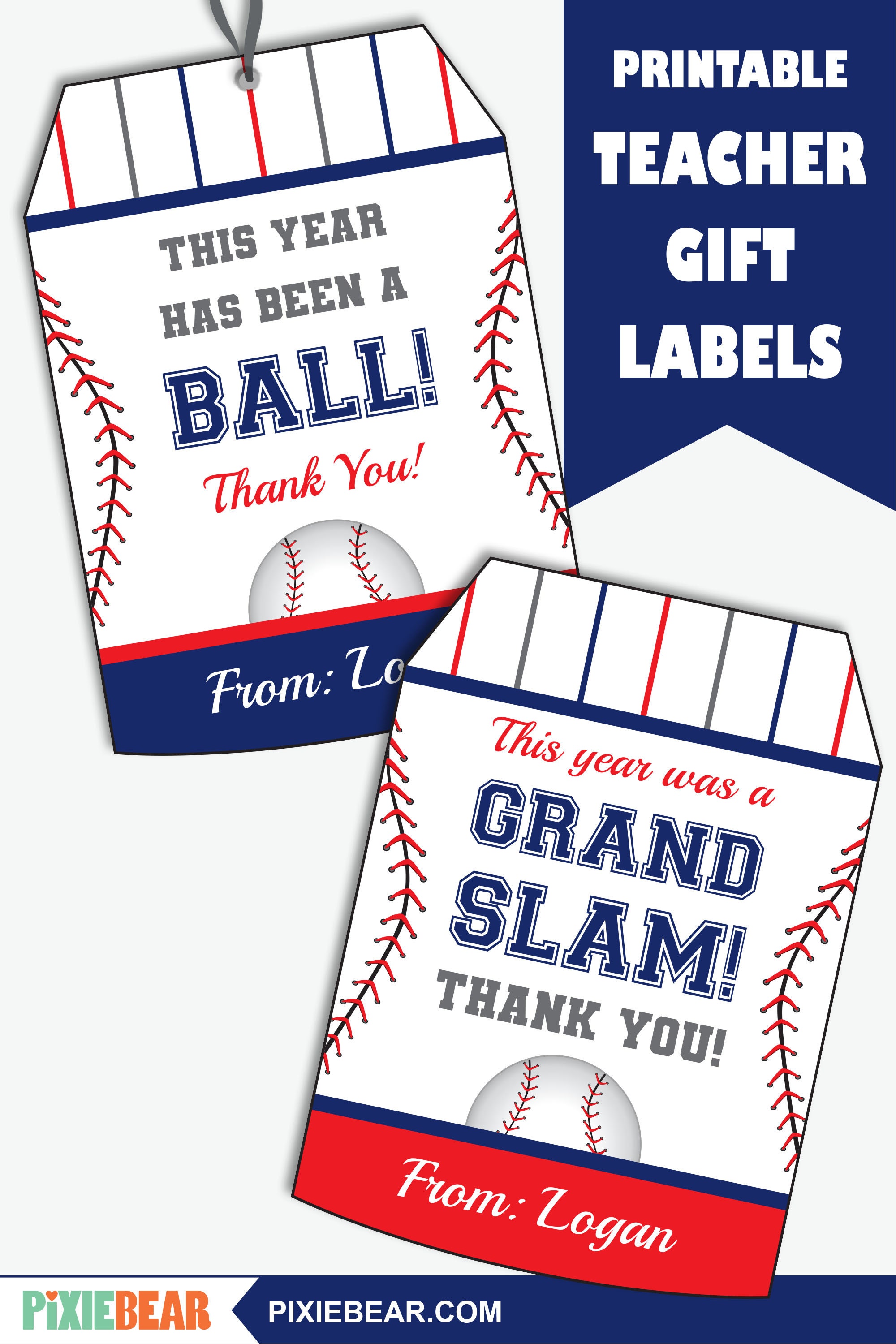 Baseball Teacher Appreciation Tag Printable Baseball Coach | Etsy