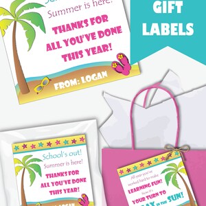 Beach Teacher Appreciation Tag Printable Teacher Appreciation Beach ...