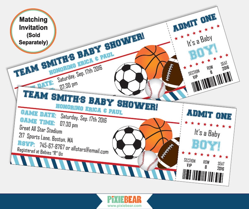 All Star Baby Shower Sports Baby Shower Decorations Printable Baby Shower Sports Baby Shower Blue Baby Shower Instant Download image 5