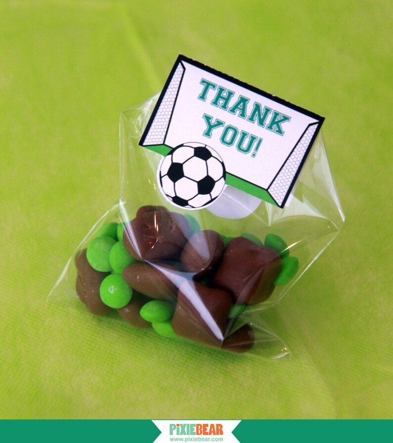 Soccer Thank You Tags Printable Favor Tags for a Soccer | Etsy