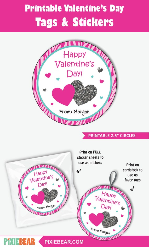 Valentine Heart Stickers For Girls Printable Valentine Labels For School Personalized s For Classroom Treat Bags Instant Download By Pixiebear Catch My Party Valentine Heart Stickers For Girls Printable Valentine Labels For School Personalized s For Classroom Treat Bags Instant Download By Pixiebear Catch My Party