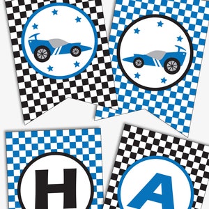 Race Car Banner Printable Race Car Birthday Banner Custom - Etsy