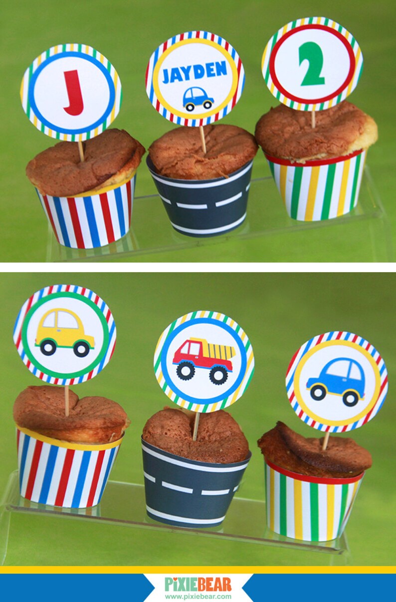 Printable Transportation Cupcake Toppers Printable World Holiday