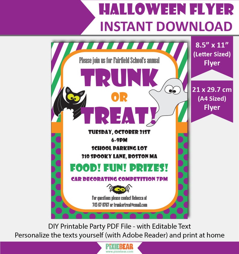 Trunk Or Treat Flyer Template