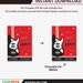 Guitar Valentine Cards for Kids Printable You Rock - Etsy