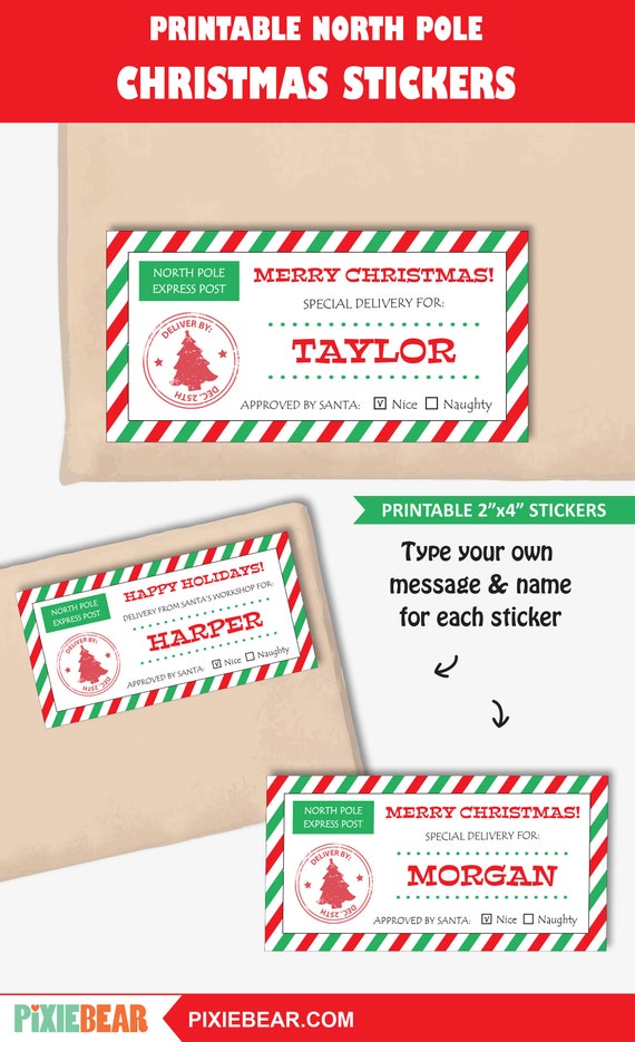 North Pole Delivery: Free Printable Santa Gift Tags - Overstuffed Life