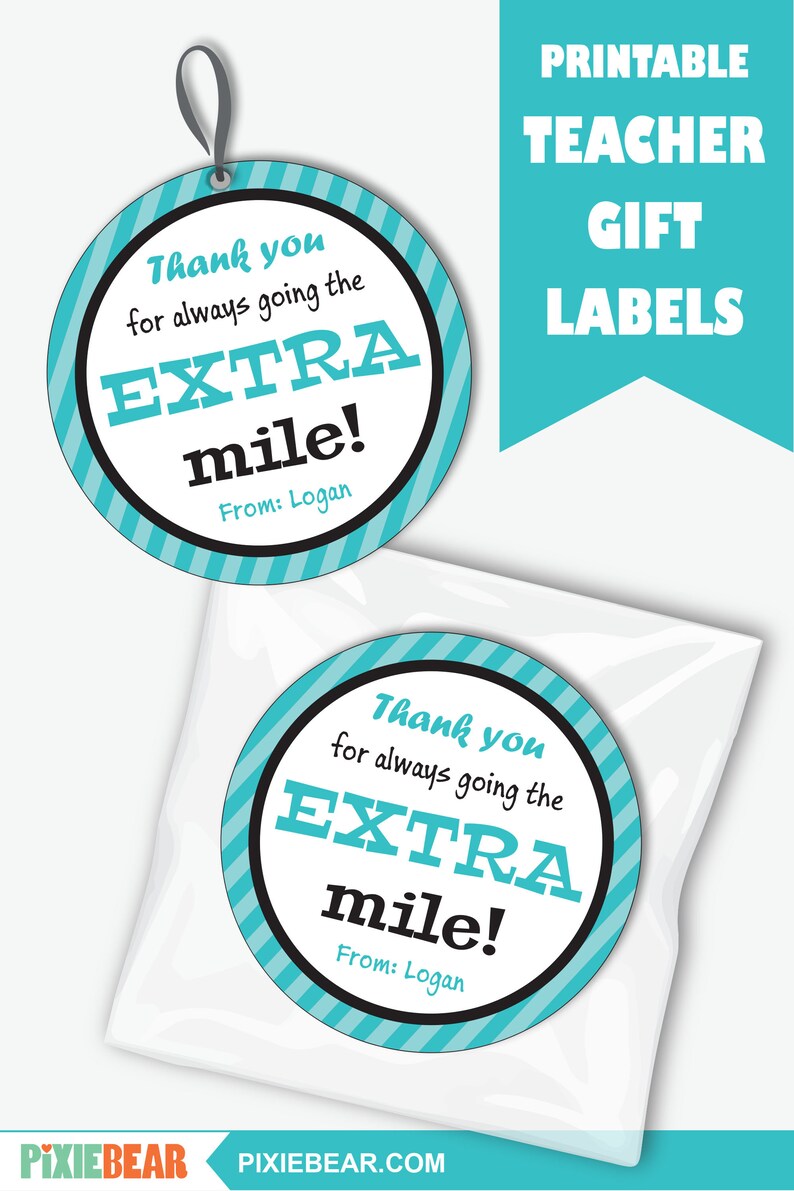 Printable Teacher Appreciation Gum Tag Extra Teacher - Etsy