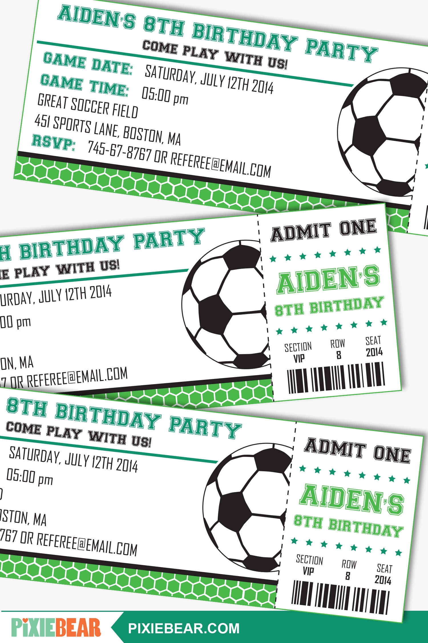 Soccer Party Invitation Soccer Birthday Invitation Soccer