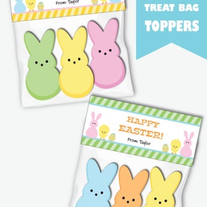 Easter Treat Bag Toppers Printable Easter Bunny Bag Toppers - Etsy