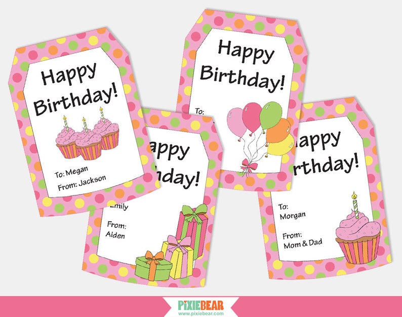 Birthday Gift Tags Personalized Gift Tags Personalized Etsy