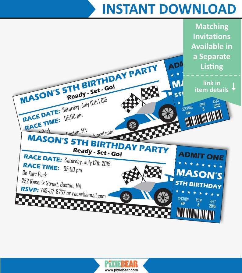 Race Car Banner Printable Race Car Birthday Banner Custom Etsy