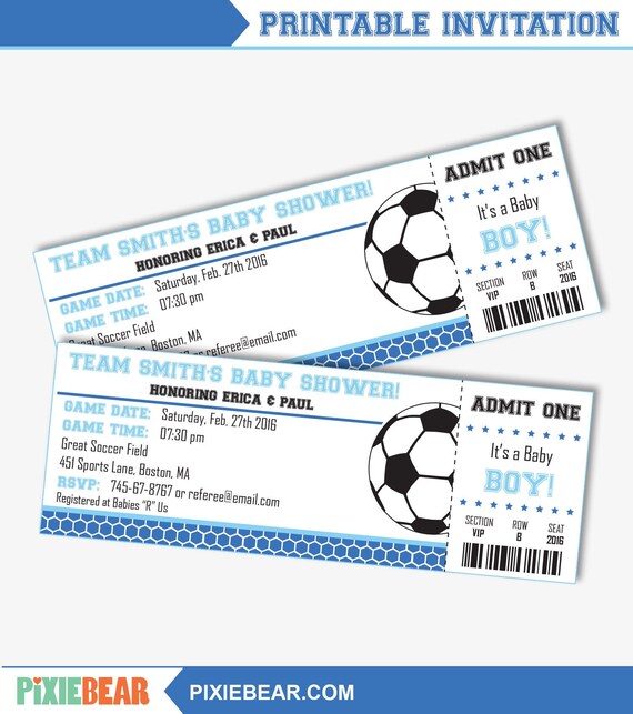 soccer baby shower invitations