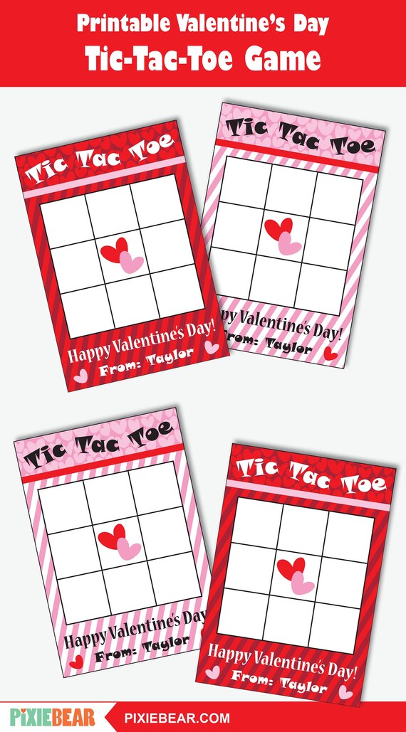 Valentines Tic Tac Toe Valentines Day Tic Tac Toe Valentines Tic Tac Toe Game Tic Tac Toe Personalized For School Instant Download By Pixiebear Catch My Party
