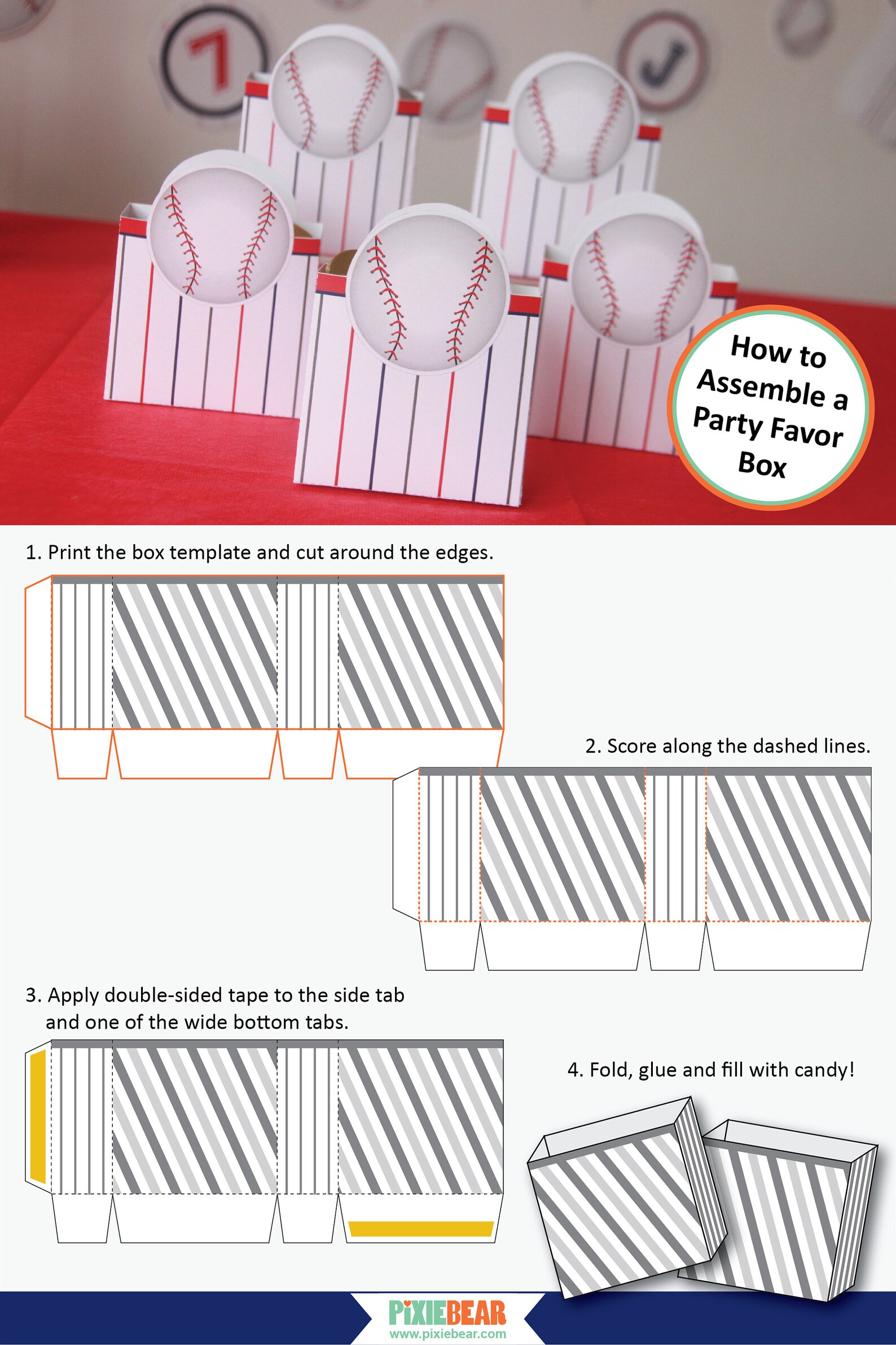 Baseball Favors Baseball Box Baseball Birthday Favor Box Etsy