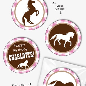 Horse Cupcake Toppers Printable Horse Birthday Toppers and - Etsy