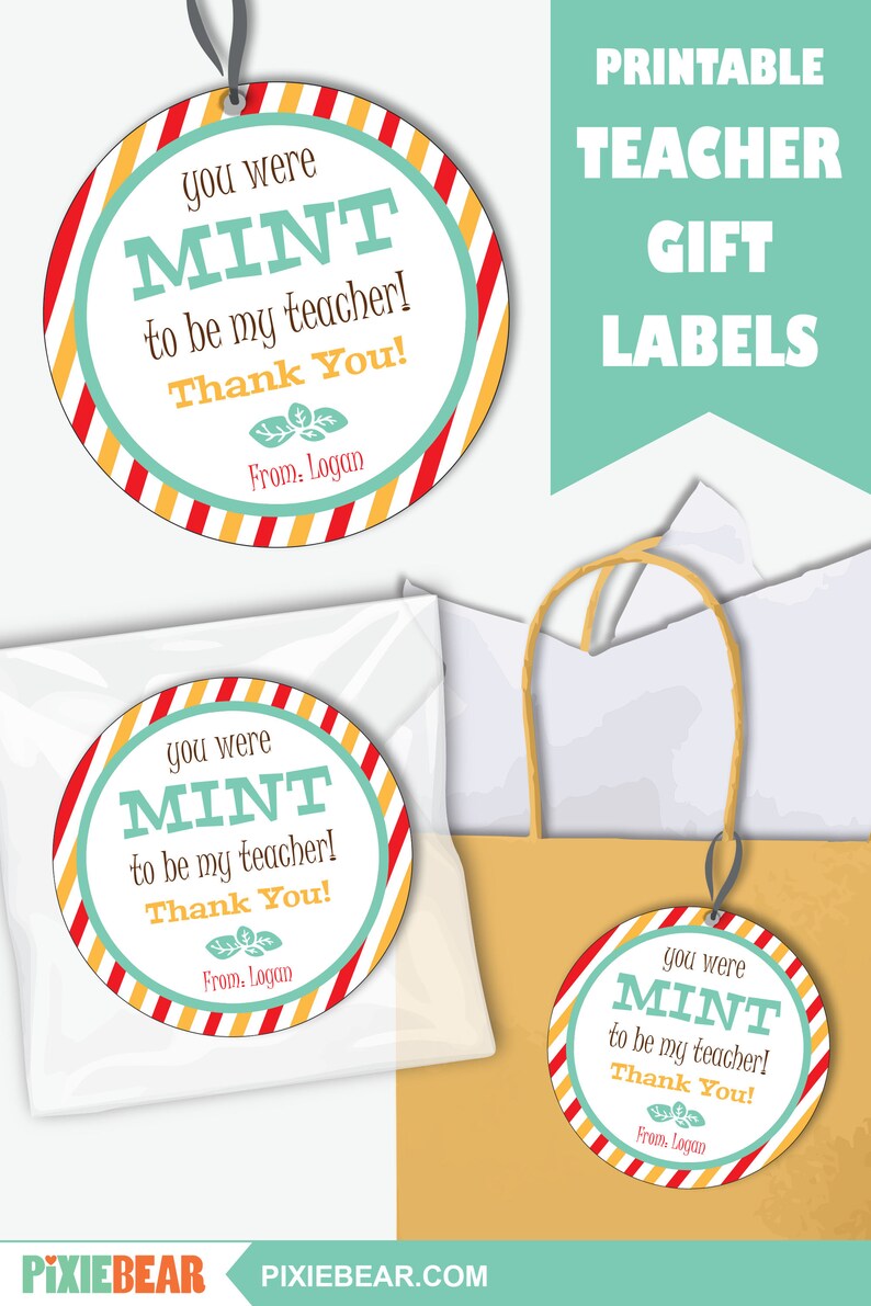 Teacher Appreciation Mints Stickers Printable Mint Teacher | Etsy