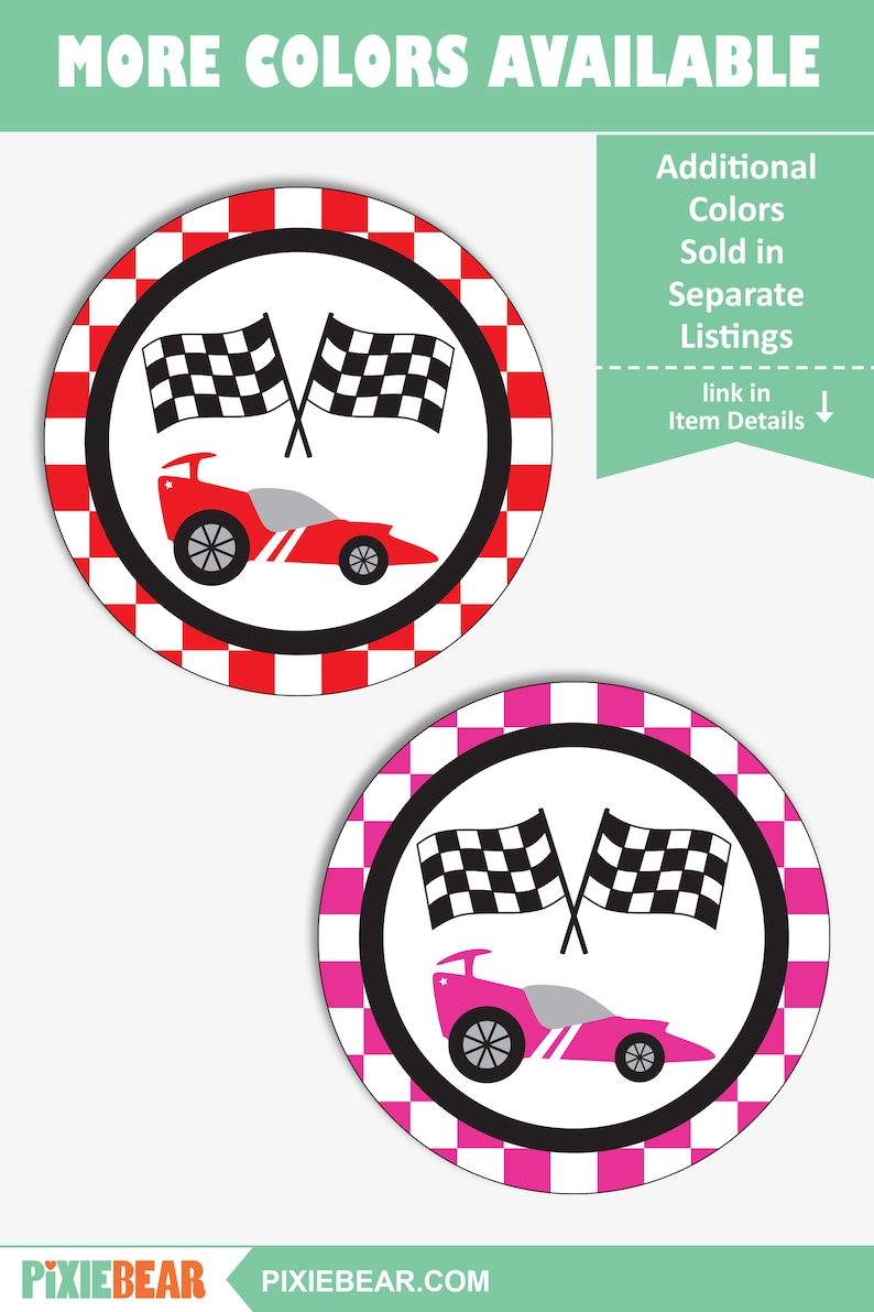 Racing Party Food Labels Printable Race Car Birthday Buffet - Etsy