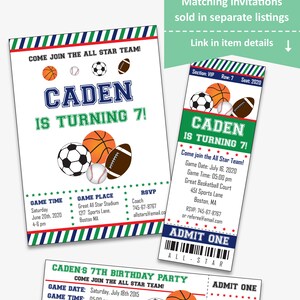 Sports Birthday Decorations Printable Sports Party Decorations, Sports ...