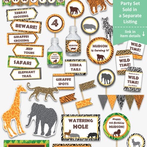 Safari Signs Printable Safari Birthday Cutouts Safari Party - Etsy Canada
