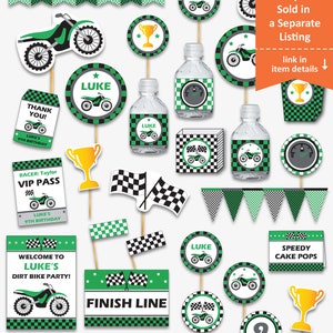 Motocross Party Thank You Tags Printable Favor Tags for a Dirt Bike Birthday, Thank you Labels for a Motorcycle Party Instant Download image 7