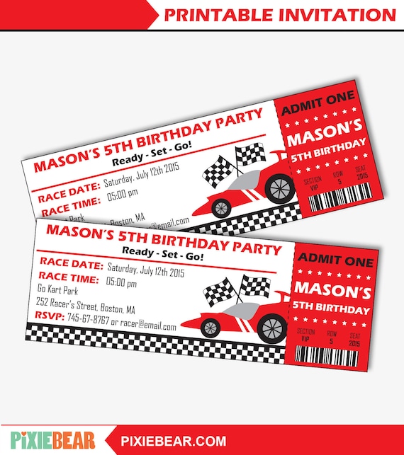 race car invitation race car birthday invitation racing car invites for birthday party