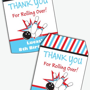Bowling Party Favor Tags Bowling Party Favors Bowling Birthday Bowling Party Thank You Tags Printable Favor Tag Instant Download image 4