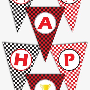 Race Car Birthday Banner Printable Racing Banner for a Go Kart Birthday ...