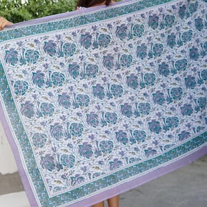 Beach coverup, cotton pareo, hand block printed sarong for the beach