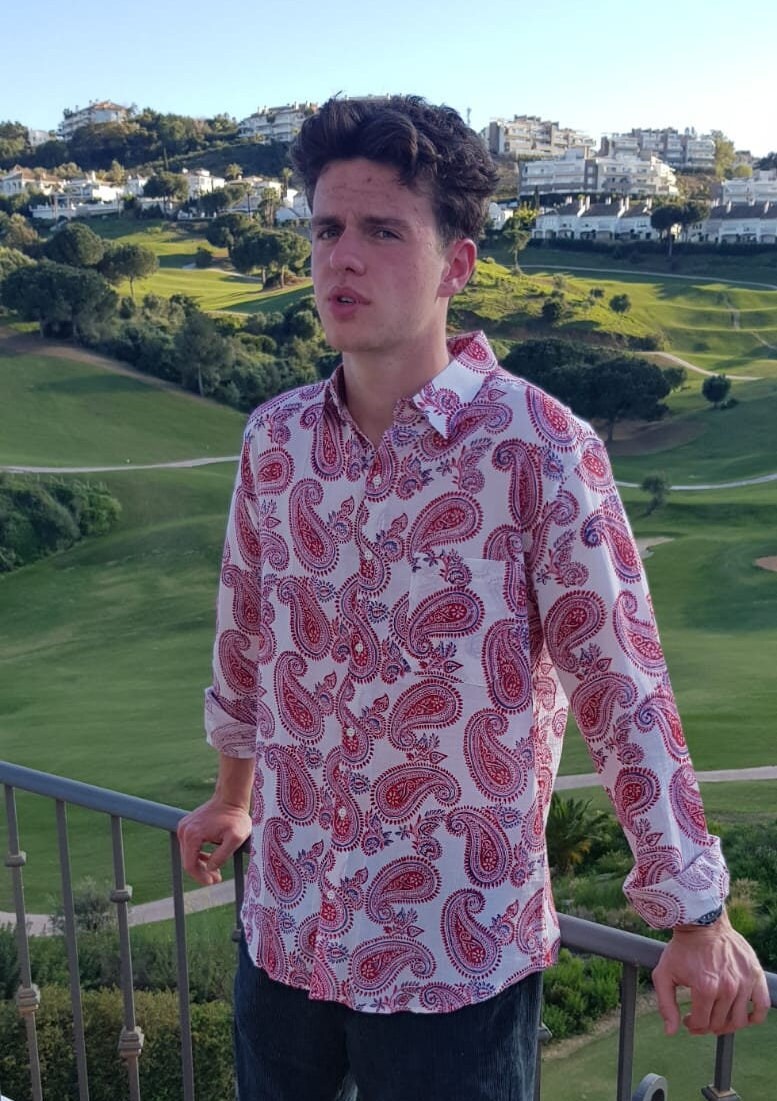 Cotton Paisley Print Summer Shirt 