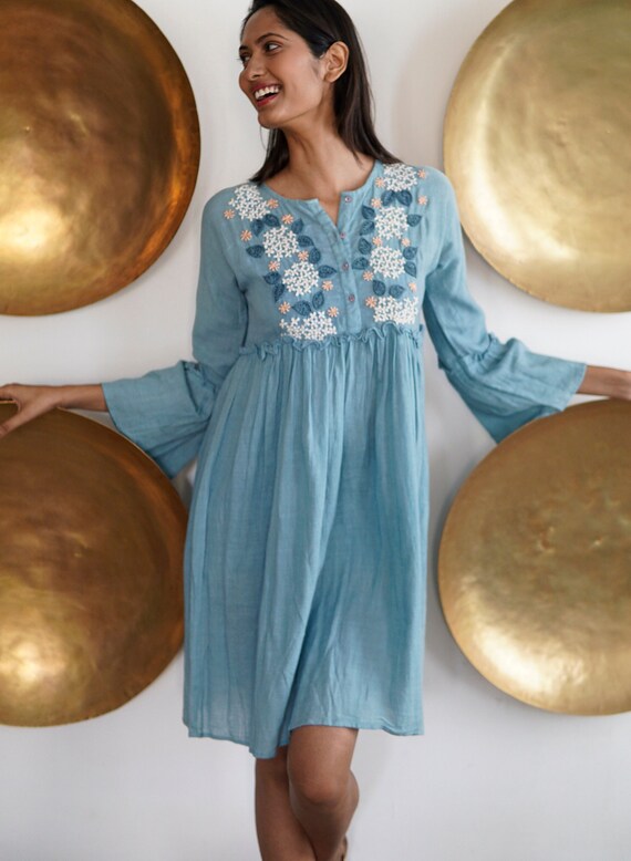 Embroidered clearance beach dress
