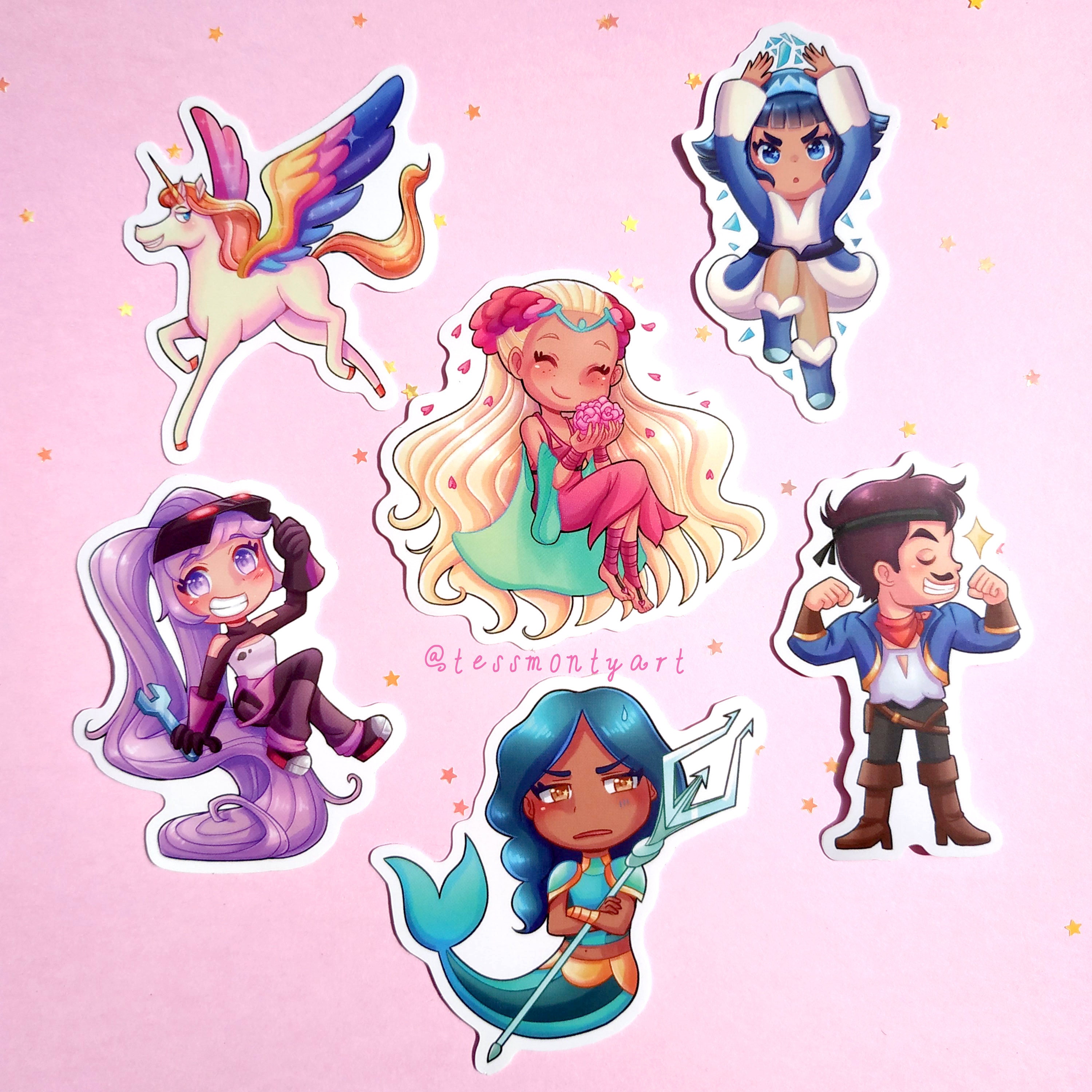She Ra Princesses 7cm Vinyl Matte Stickers - Waterproof, Weatherproof…