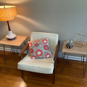 ON SALE - Matching solid white oak side tables