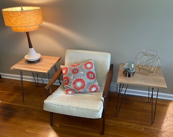 ON SALE - Matching solid white oak side tables