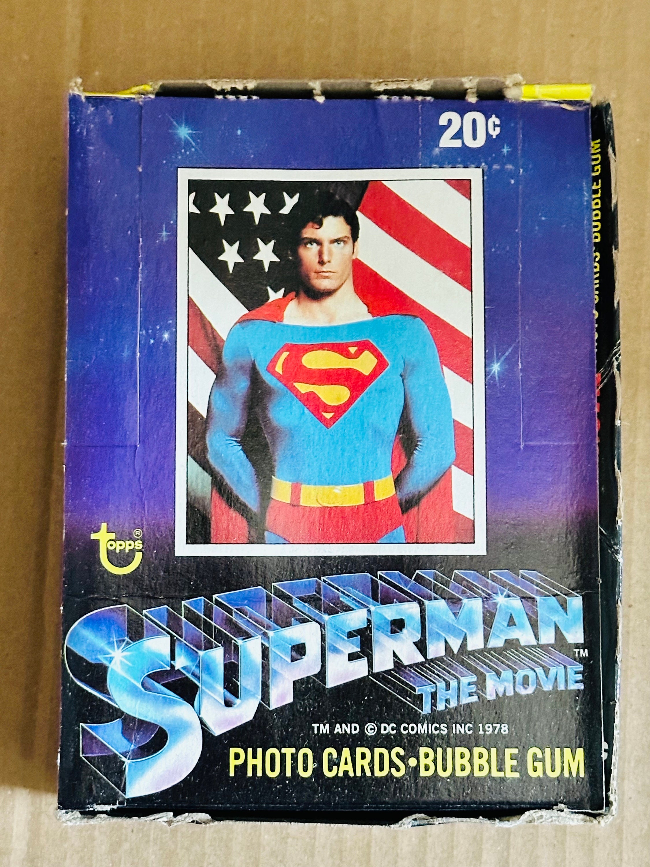 Superman Movie First Series 36 Sealed Packs Photo Cards Box 1978