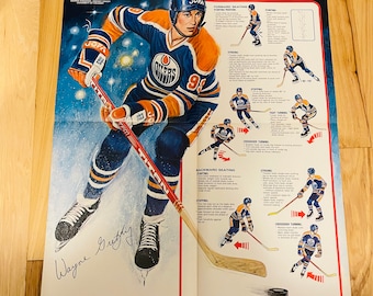 Wayne Gretzky hockey rare gaming skills large poster 1981, 24x36 size.
