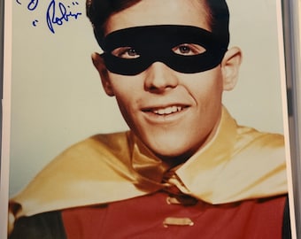 Batman TV series Burt Ward( Robin) autograph 8x10 photo JSA certified
