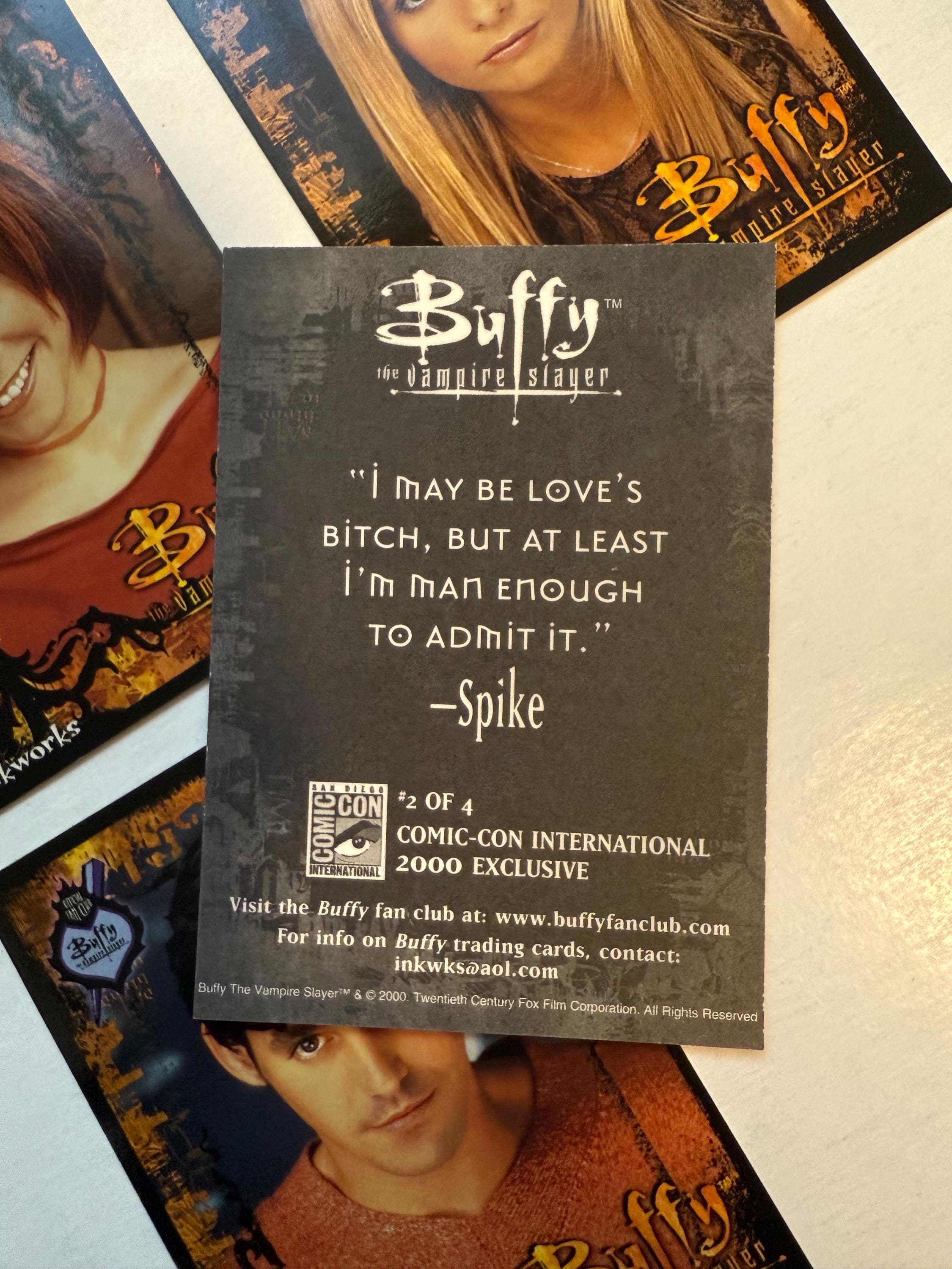 Buffy the Vampire Slayer Rare Four Cards Limited Issued Set 2000