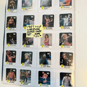 WWF Wrestling Hostess chips raras mini tarjetas vintage set 1987