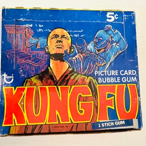 Kung Fu TV series rare cards empty display box 1973