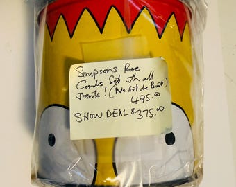The Simpsons TV show rare factory cards set plus all insert sets from this series in Tin 1993. (No Art de Bart cards)